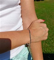 Vicenza - Piazzetta Palladio 2 - Pulsera Salvini Tennis in Oro blanco Diamante Black 1.10 Ct 20085592 - 20085592